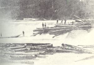 log drive in 1800s